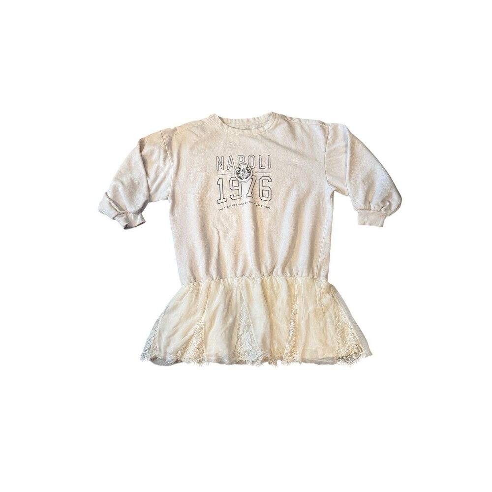 ANTHROPOLOGIE x PILCRO Sweatshirt Twofer Mini Dress Napoli Ivory‎ Sz 1X